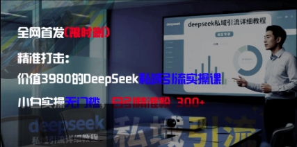 精准打击：价值3980的DeepSeek私域引流实操课，小白实操无门槛，日引精准粉300+-九零网创