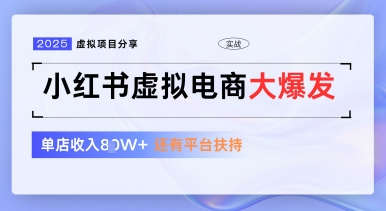 小红书虚拟电商项目，平台大力免费流量扶持，低门槛1拖3玩法-九零网创