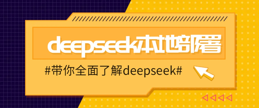DeepSeek本地部署详细教程，轻松将deepseek部署到你的电脑上-九零网创