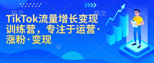 TikTok流量增长变现训练营，专注于运营·涨粉·变现-九零网创