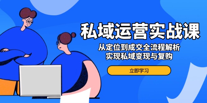 私域运营实战课，从定位到成交全流程解析，实现私域变现与复购-九零网创