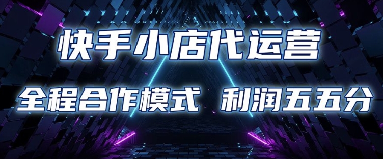 快手小店代运营 限时托管计划 合作模式 利润五五分成【揭秘】-九零网创