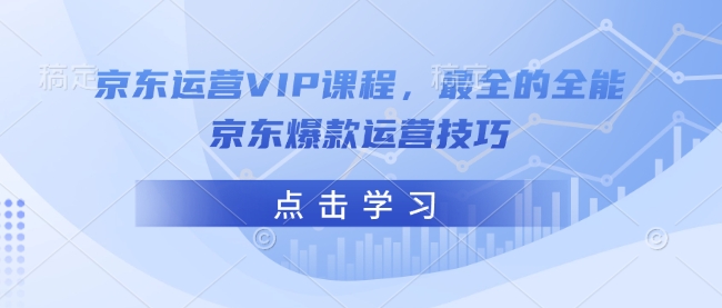 京东运营VIP课程，最全的全能京东爆款运营技巧-九零网创