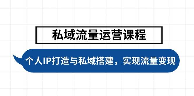 私域流量运营课程，个人IP打造与私域搭建，助力学员实现流量变现-九零网创