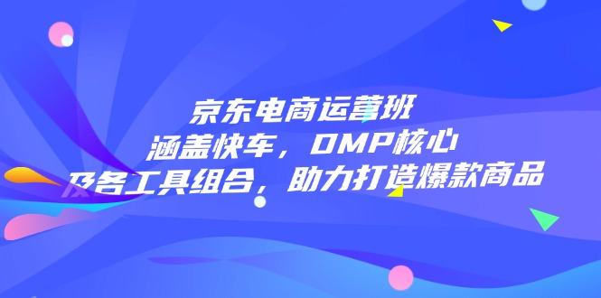 京东电商运营班：涵盖快车，DMP核心及各工具组合，助力打造爆款商品-九零网创