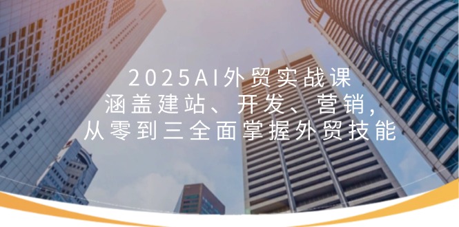 2025AI外贸实战课：涵盖建站、开发、营销, 从零到三全面掌握外贸技能-九零网创