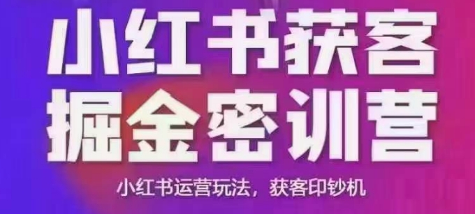 小红书获客掘金线下课，录音+ppt照片，小红书运营玩法，获客印钞机-九零网创