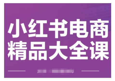 小红书电商精品大全课，快速掌握小红书运营技巧，实现精准引流与爆单目标，轻松玩转小红书电商(更新2月)-九零网创