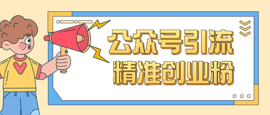 公众号引流创业粉玩法，0基础即可轻松掌握流量-九零网创