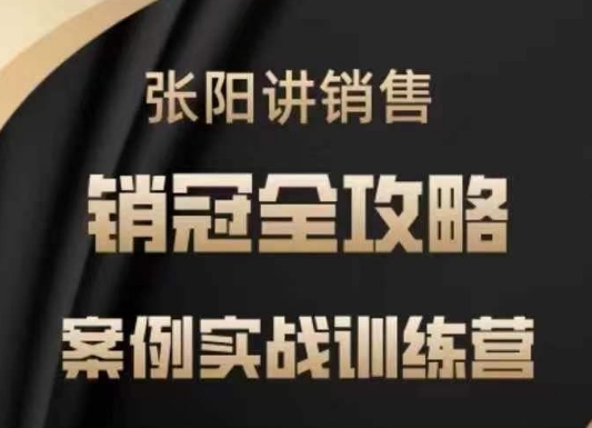 张阳讲销售实战训练营，​案例实战训练，销冠全攻略-九零网创