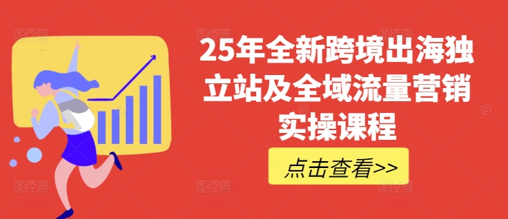 25年全新跨境出海独立站及全域流量营销实操课程，跨境电商独立站TIKTOK全域营销普货特货玩法大全-九零网创