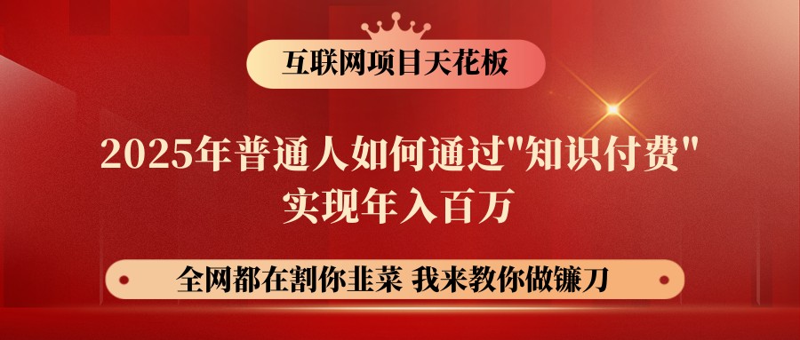 网创项目终点站-镰刀训练营超级IP合伙人，25年普通人如何通过“知识付费”年入百万-九零网创