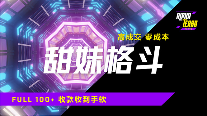 高成交零成本，售卖甜美格斗课程，谁发谁火，加爆微信，日入1000+收款…-九零网创
