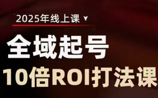 2025全域起号10倍ROI打法课，助你提升直播间的投资回报率-九零网创