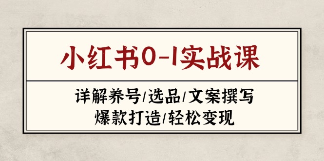 小红书0-1实战课(2023-2025-九零网创