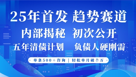 2025年首次公开，真正的事业型赛道，客咨不断，单月轻松破W-九零网创