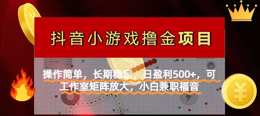 【抖音小游戏发行人计划项目】操作简单，长期稳定，日盈利500+，可工作…-九零网创
