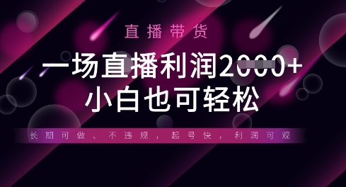 半无人直播带货，一场利润数张，适合所有平台玩法，小白也可轻松-九零网创
