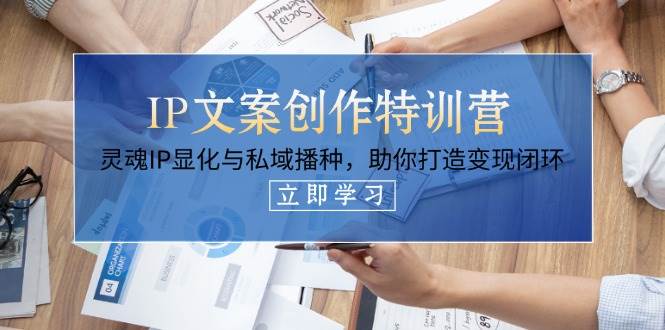 IP文案创作特训营，灵魂IP显化与私域播种，助你打造变现闭环(14节课)-九零网创
