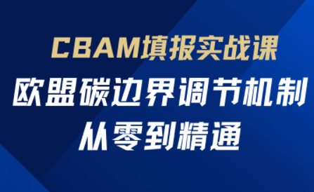 欧盟CBAM填报实战从零到精通-九零网创