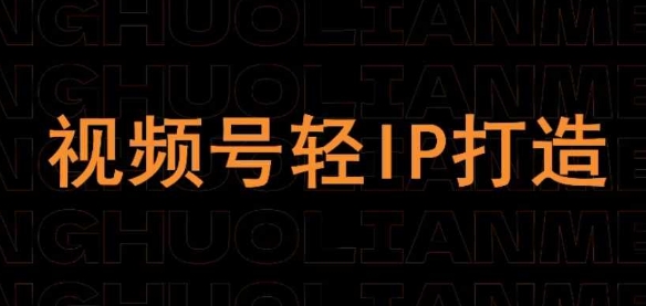 视频号线上课程，视频号轻IP打造-九零网创