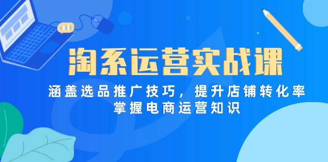 淘系运营实战课，涵盖选品推广技巧，提升店铺转化率，掌握电商运营知识-九零网创