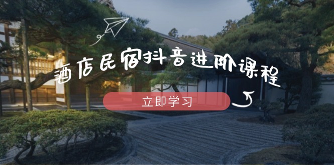 酒店民宿抖音进阶课程，掌握流量渠道与推流逻辑，打造爆款内容-九零网创