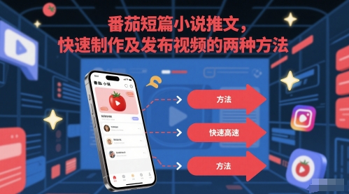 番茄短篇小说推文，快速制作及发布视频的两种方法-九零网创