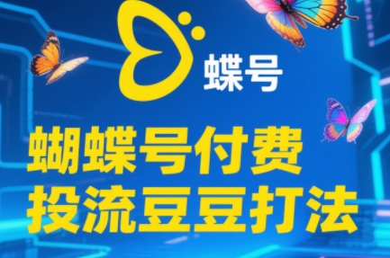 渔财老师·2025蝴蝶号付费投流豆豆打法-九零网创