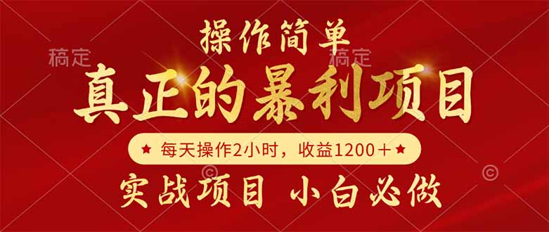 真正的暴利项目，操作简单，每天收益1200＋，自己做老板-九零网创