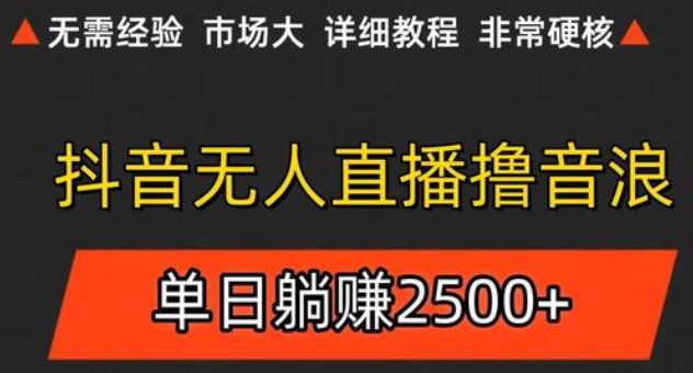 抖音无人直播6.0 简单无脑可矩阵 每天两小时轻松躺赚500+-九零网创