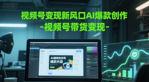 视频号变现新风口AI爆款创作-视频号带货变现-九零网创
