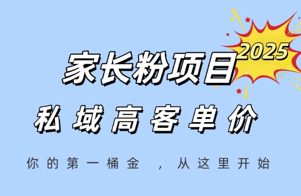 家长粉项目，一个可以长期变现暴利项目，私域高客单价，轻松完成你的人生第一桶金-九零网创