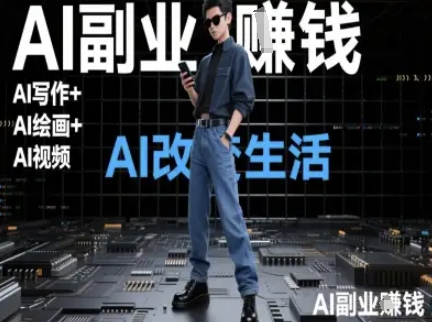 AI改变生活(Ai写作+AI绘画+Ai视频)，AI副业挣钱-九零网创