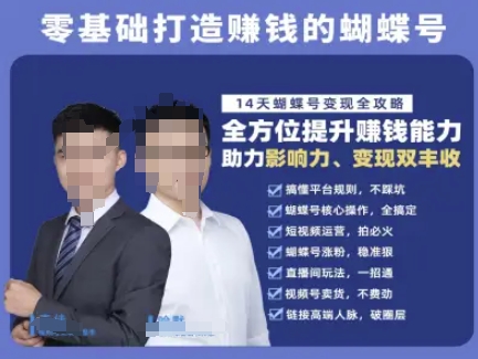 蝴蝶号专栏-视频号运营教程，零基础打造挣钱的蝴蝶号，14天蝴蝶号变现全攻略-九零网创