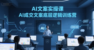 AI文案实操课，AI成交文案底层逻辑训练营-九零网创