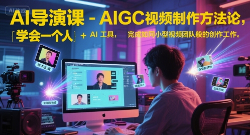 AI导演课-AIGC视频制作方法论，学会一个人+AI工具，完成如同小型视频团队般的创作工作，实现导演梦-九零网创