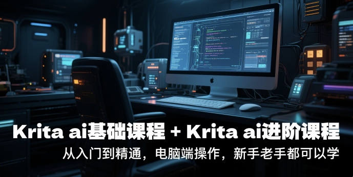 krita ai基础课程+Krita ai进阶课程，从入门到精通，电脑端操作，新手老手都可以学-九零网创