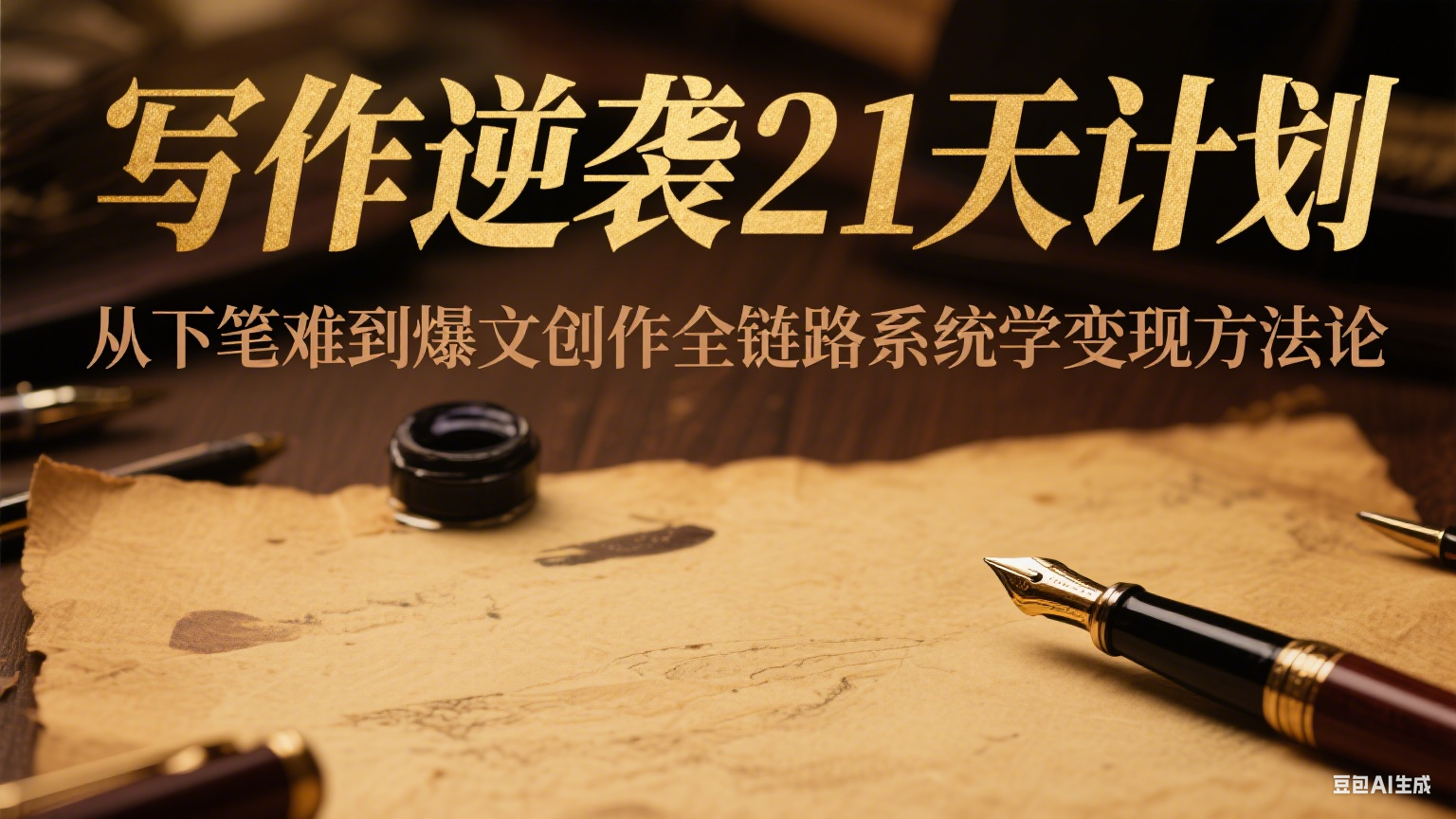 写作逆袭21天计划：从下笔难到爆文创作全链路系统学变现方法论-九零网创