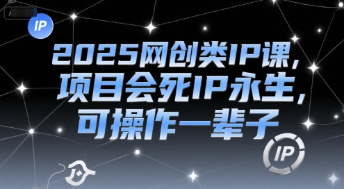 2025网创类IP课，项目会死IP永生，可操作一辈子-九零网创