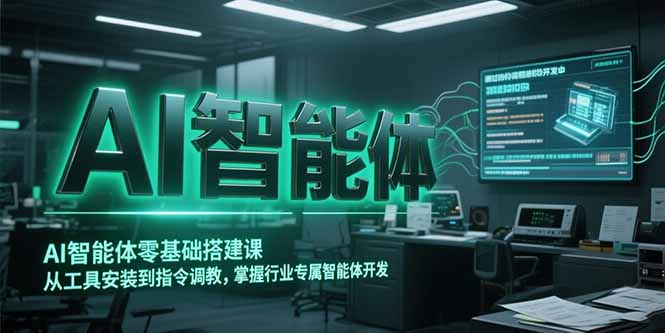 AI智能体零基础搭建课，从工具安装到指令调教，掌握行业专属智能体开发…-九零网创