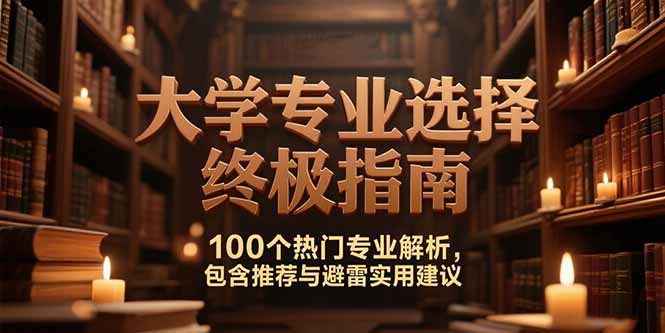 付费文：大学专业选择终极指南,100个热门专业解析,包含推荐与避雷实用建议-九零网创