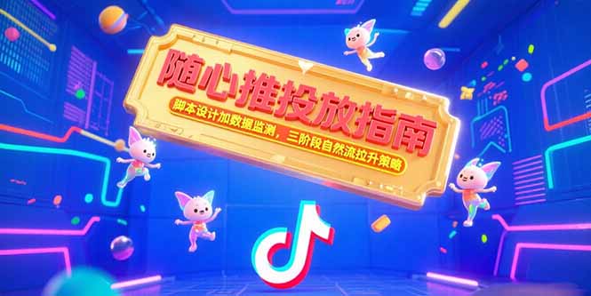随心推投放指南，脚本设计加数据监测，三阶段自然流拉升策略-九零网创