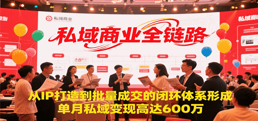 私域商业全链路，从IP打造到批量成交的闭环体系形成，单月私域变现600万-九零网创