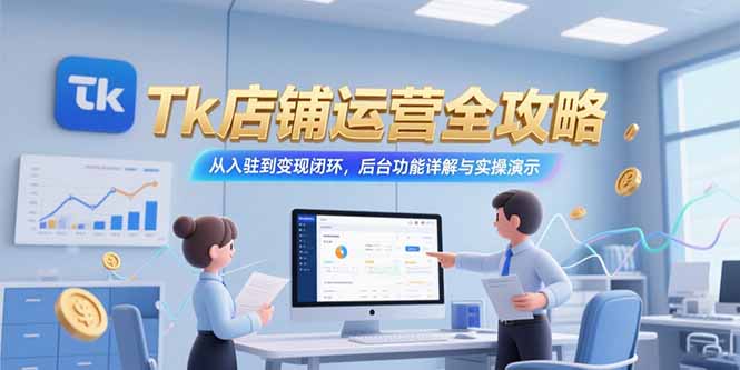 Tk店铺运营全攻略，从入驻到变现闭环，后台功能详解与实操演示-九零网创