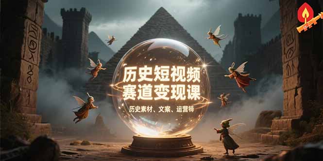 历史短视频赛道变现课，百集素材库应用，文案剪辑技巧，账号运营全案-九零网创
