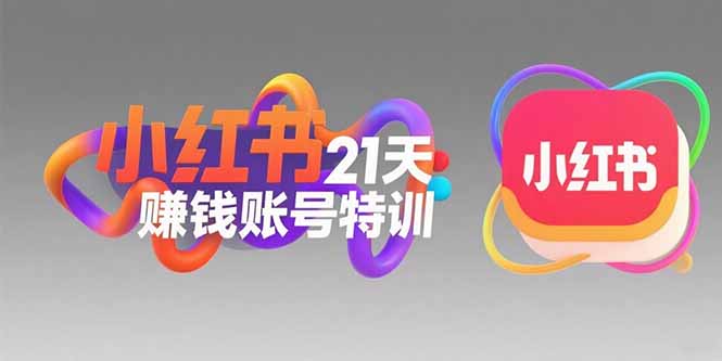小红书21天赚钱账号特训：黄金定位技巧，高转粉文案创作，科学引流策略-九零网创