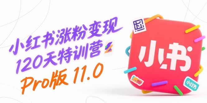 小红书涨粉变现120天特训营Pro版11.0：从0到1掌握平台运营,内容制作和变现-九零网创