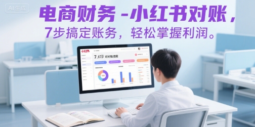 电商财务-小红书对账，7步搞定账务，轻松掌握利润-九零网创