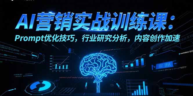 AI营销实战训练课：Prompt优化技巧，行业研究分析，内容创作加速-九零网创
